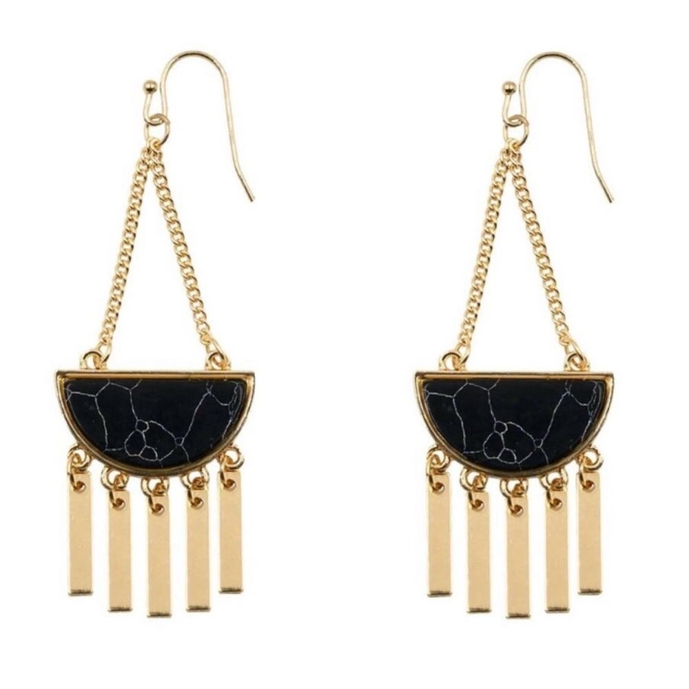 Kinsley Armelle Bianca Collection Stella Earrings*18K Gold Ion Plated NWOT
